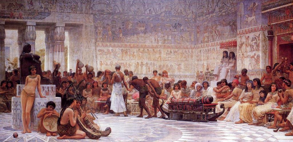 Les funérailles dans l'Egypte antique . Un banquet funèbre dans l'Egypte antique