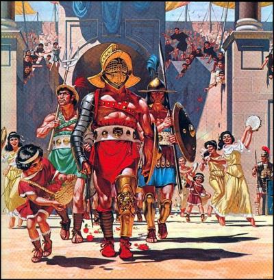 Formation des gladiateurs dans l'Empire romain