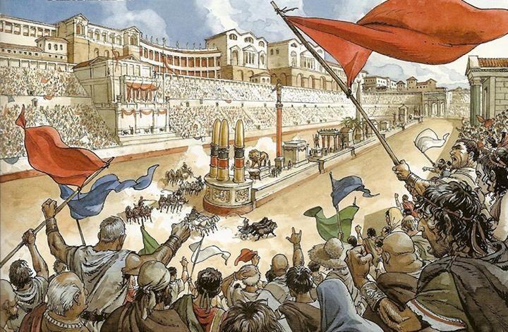 La passion des romains pour les courses de chars