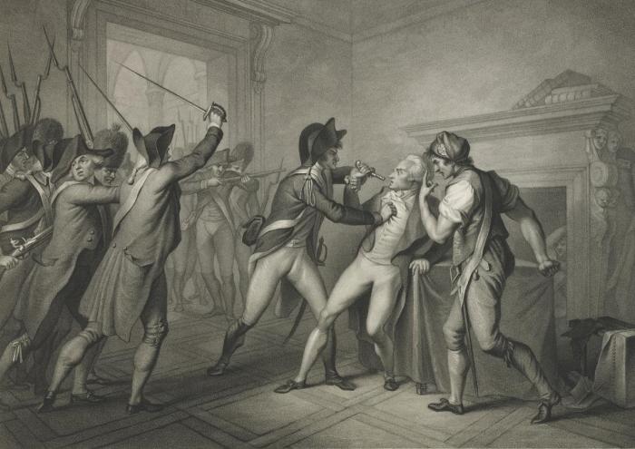 Robespierre fut retrouvé la mâchoire fracassée et râlant