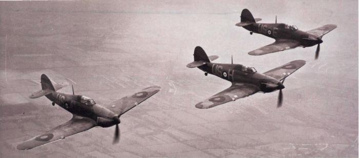 Les avions anglais à la bataille d’Angleterre en 1940