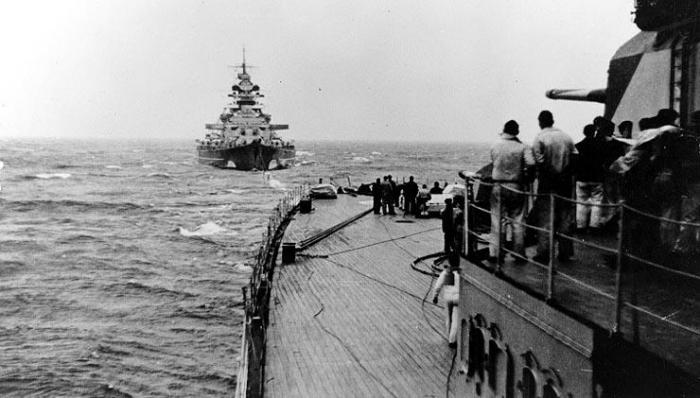 Le 23 mai 1941, le Bismarck et le Prinz Eugen sont repérés par les Anglais